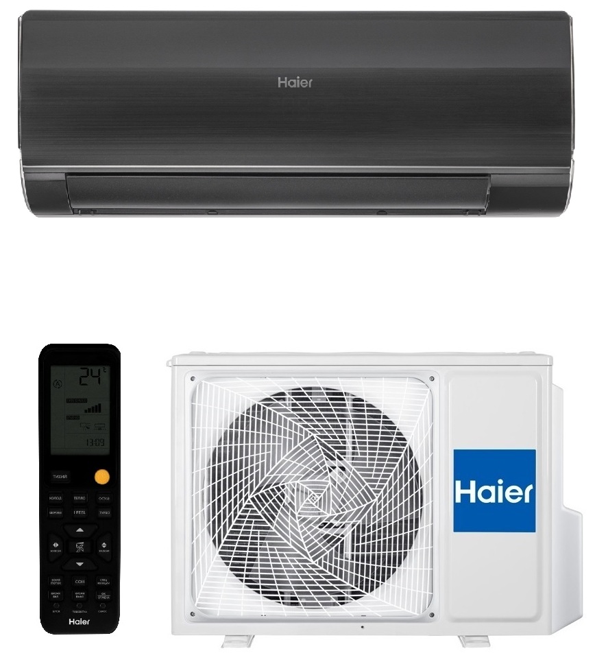 Кондиционер сплит-система Haier HSU-09HFF203-R3-B/HSU-09HUF203-R3 серия FLEXIS цвет черный глянцевый